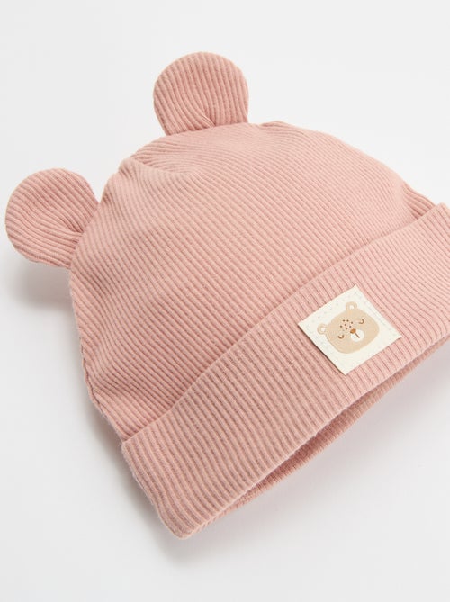 Ribbed beanie with ears - Kiabi