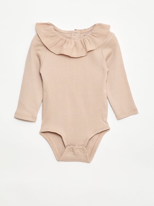 Ribbed Body with Frill Collar - Kiabi