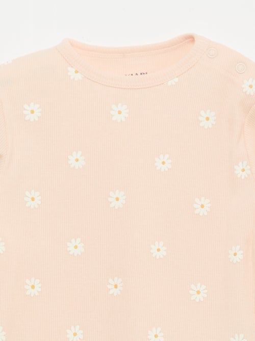 Ribbed Cotton Pajama Set - 2 Pieces - Kiabi