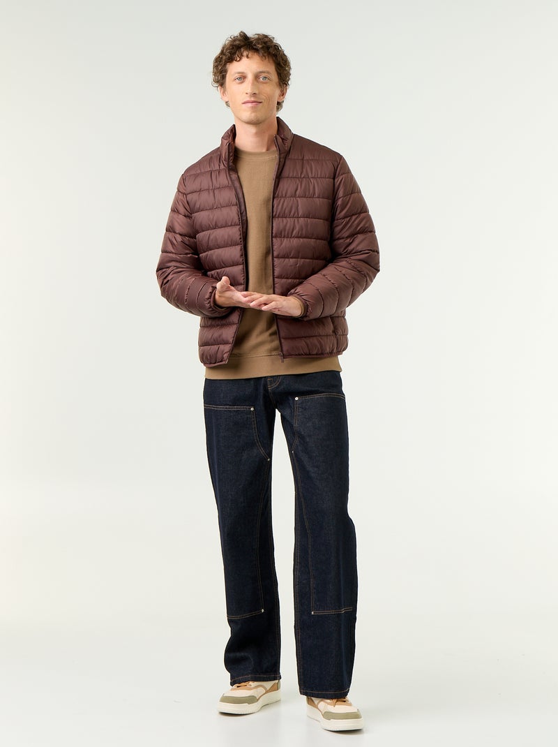 Ribbed Fine-Gauge Knit Sweater Brown - Kiabi