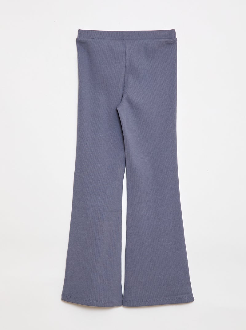 Ribbed Flare Leggings Grey - Kiabi