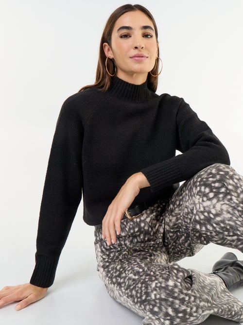 Ribbed High-Neck Jumper - Kiabi