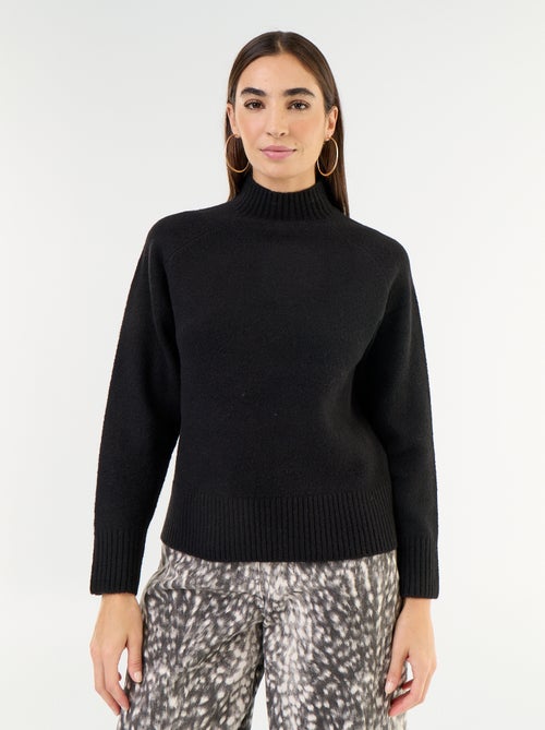 Ribbed High-Neck Jumper - Kiabi