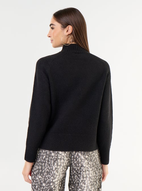 Ribbed High-Neck Jumper - Kiabi