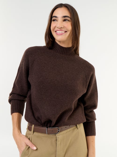 Ribbed High-Neck Jumper - Kiabi