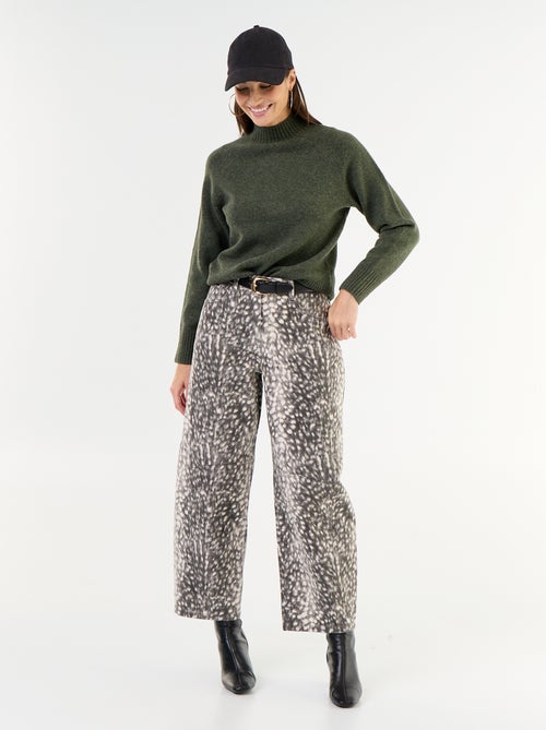 Ribbed High-Neck Jumper - Kiabi