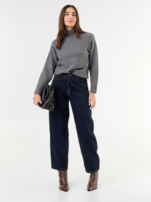 Ribbed High-Neck Jumper - Kiabi