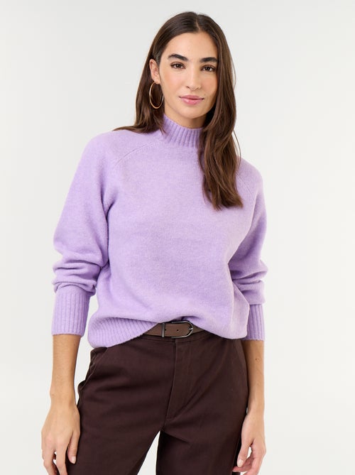 Ribbed High-Neck Jumper - Kiabi