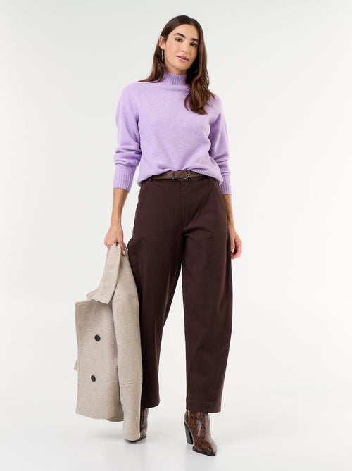 Ribbed High-Neck Jumper - Kiabi