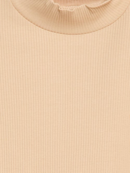 Ribbed High Neck T-Shirt - Kiabi