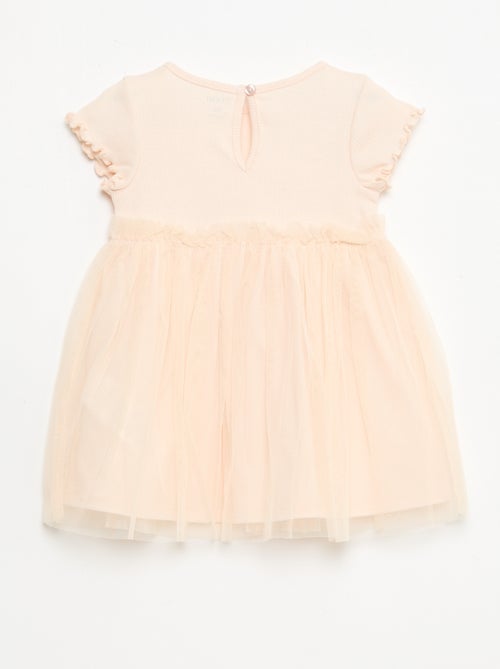 Ribbed Knit and Tulle Dress - Kiabi
