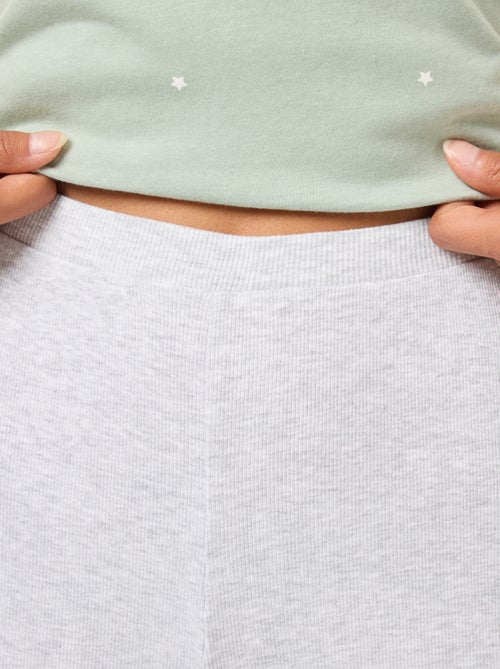 Ribbed Knit Pajama Pants - Kiabi