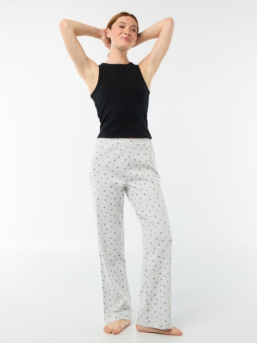 Ribbed Knit Pajama Pants - Kiabi