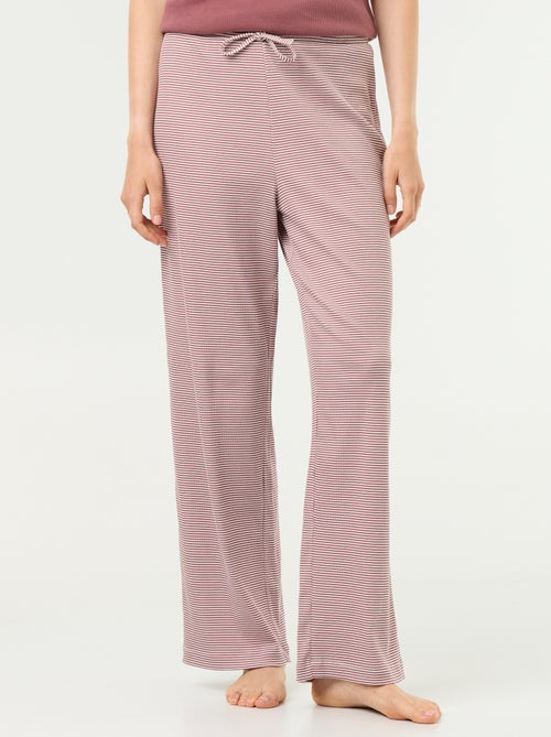 Ribbed Knit Pajama Pants - Kiabi Ribbed Knit Pajama Pants - Kiabi