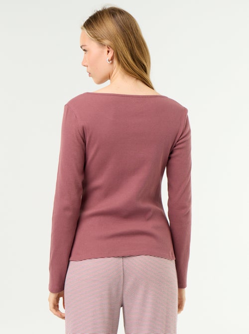 Ribbed Knit Pyjama T-shirt - Kiabi