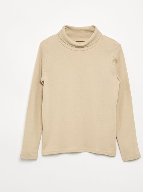 Ribbed Knit Roll Neck Top - Kiabi