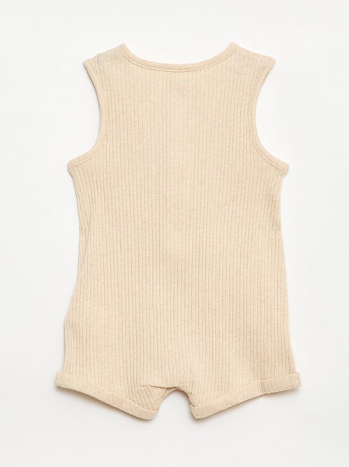 Ribbed knit short romper - Kiabi