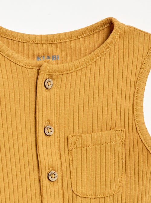 Ribbed knit short romper - Kiabi