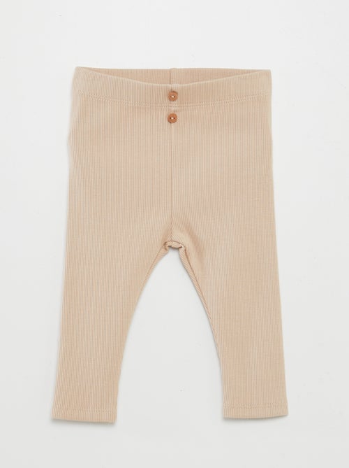 Ribbed Leggings with Buttons - Kiabi