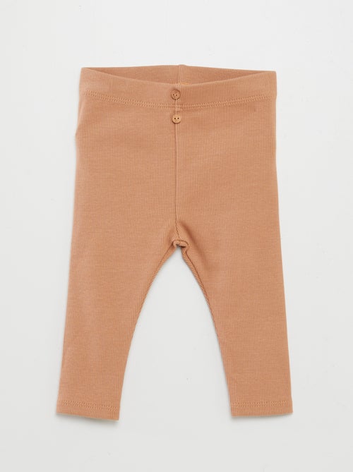 Ribbed Leggings with Buttons - Kiabi