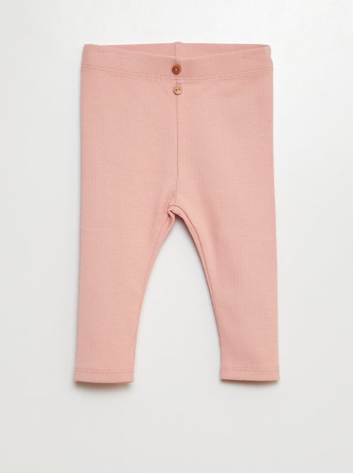 Ribbed Leggings with Buttons - Kiabi