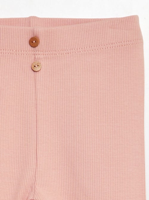 Ribbed Leggings with Buttons - Kiabi