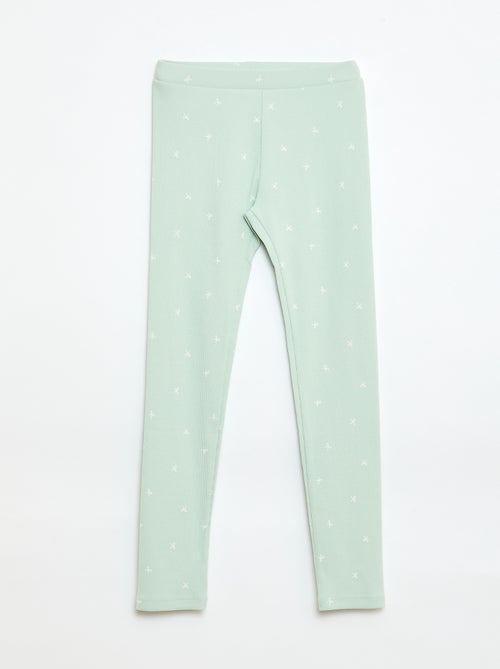Ribbed Leggings with Print - Kiabi