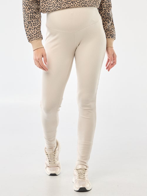 Ribbed maternity leggings - Kiabi