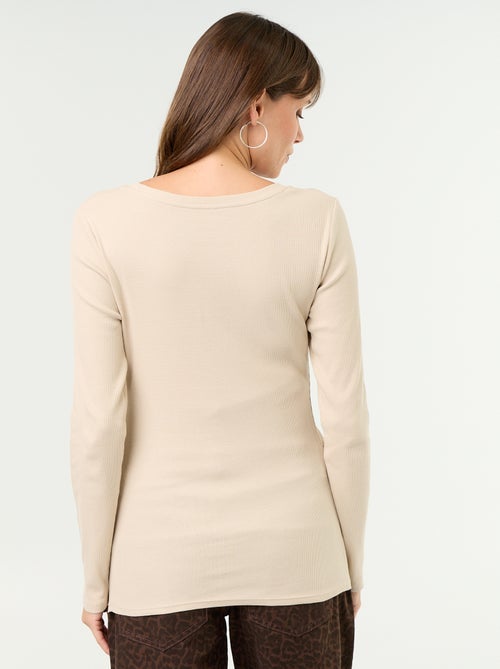 Ribbed Maternity T-shirt - Kiabi