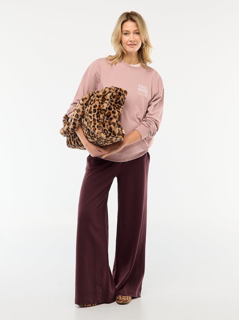Ribbed Maternity T-shirt Pink - Kiabi