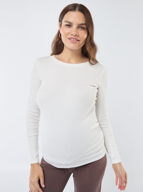 Ribbed Maternity T-shirt - Kiabi