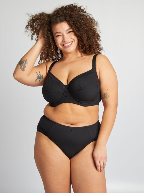 Ribbed microfibre briefs - Kiabi