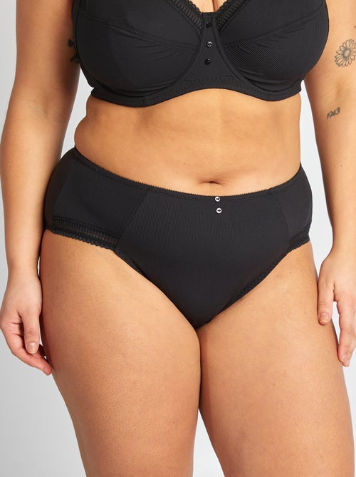 Ribbed microfibre briefs - Kiabi