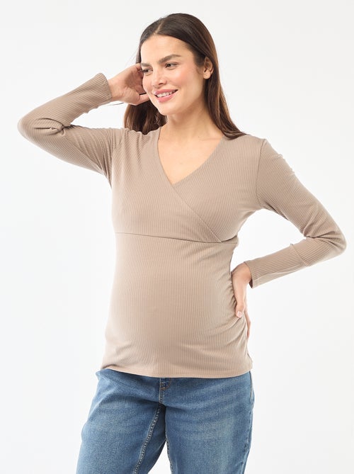 Ribbed Nursing T-Shirt - Kiabi