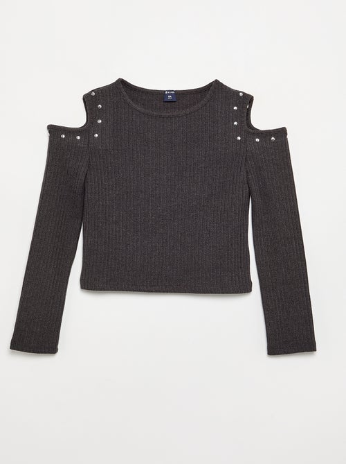 Ribbed Off-the-Shoulder T-shirt - Kiabi
