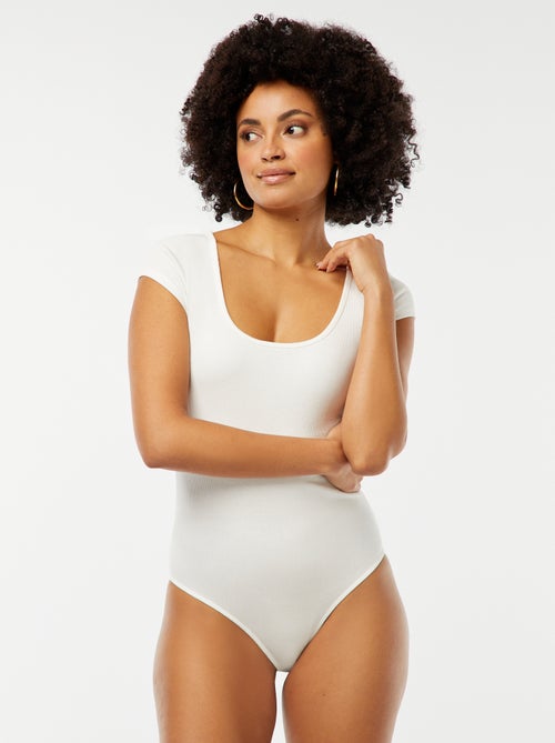 Ribbed Short-Sleeve Bodysuit - Kiabi