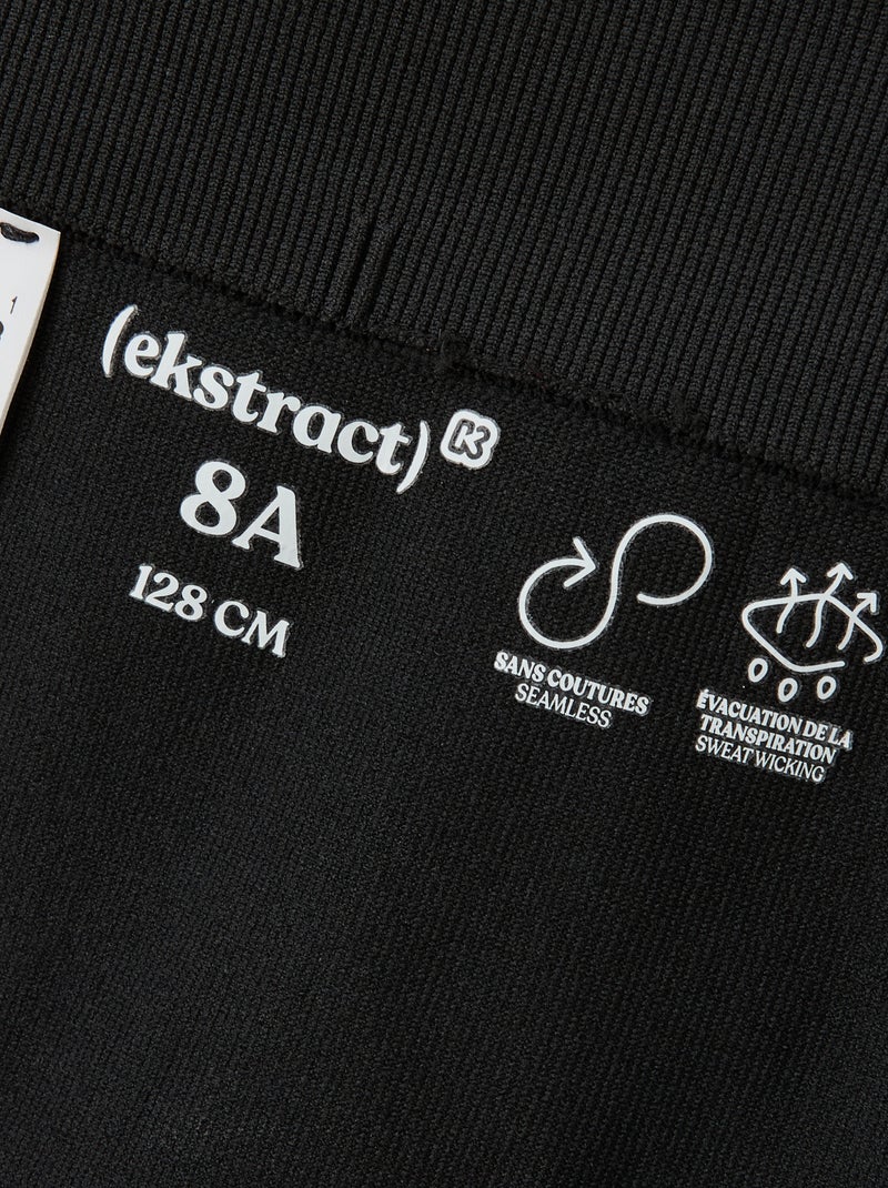 Ribbed Sport Legging - (ekstract) Black - Kiabi