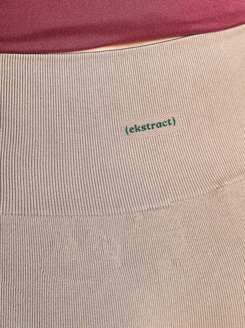 Ribbed sports cycling shorts - (ekstract) Beige - Kiabi