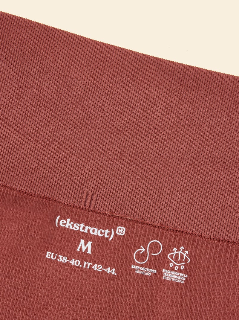 Ribbed Sports Leggings - (ekstract) Brown - Kiabi