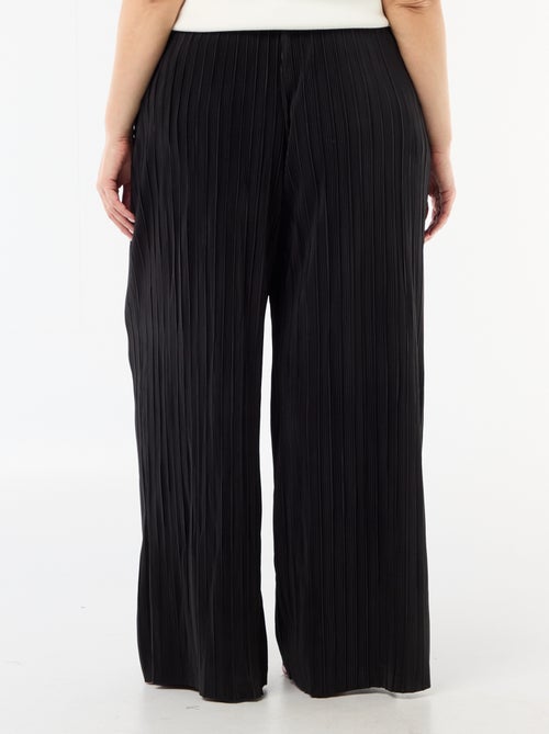 Ribbed Stretch Wide-Leg Pants - Kiabi