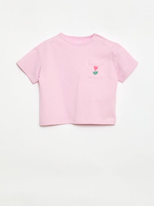 Ribbed T-shirt and Bike Shorts Set - 2-piece - Kiabi