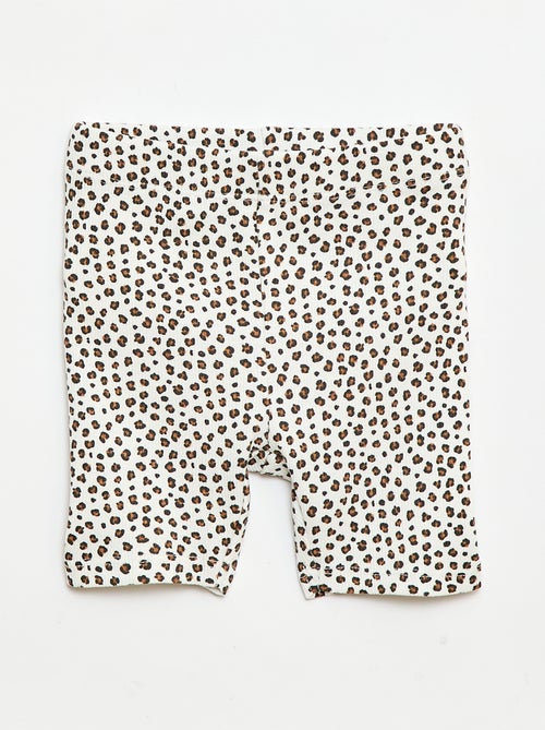 Ribbed T-shirt + Biker Shorts Set - 2 Pieces - Kiabi