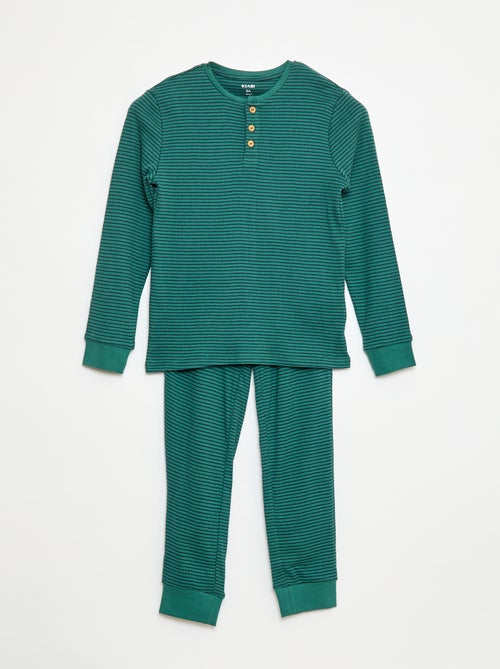 Ribbed T-shirt & Pants Pajama Set - 2 pieces - Kiabi