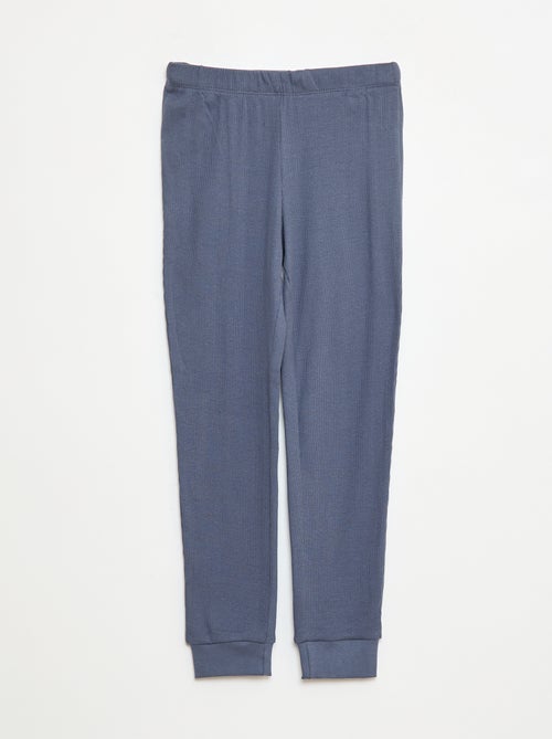 Ribbed T-shirt + Pants Pajama Set - 2 pieces - Kiabi