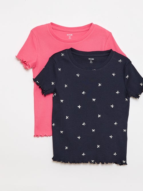 Ribbed T-Shirt Set - 2 Pack - Kiabi