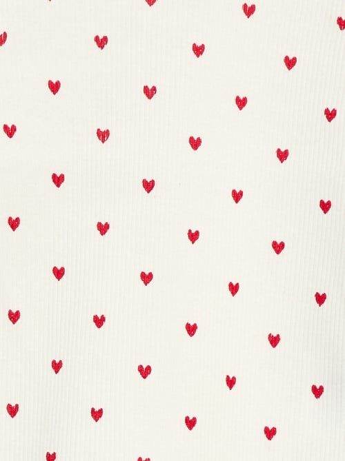 Ribbed T-shirt with scalloped collar - Kiabi