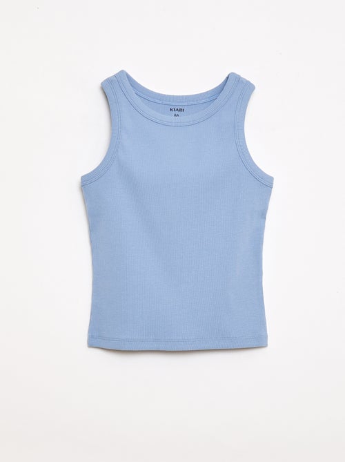 Ribbed Tank Top with Round Neck - Kiabi