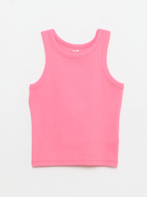 Ribbed Tank Top with Round Neck - Kiabi