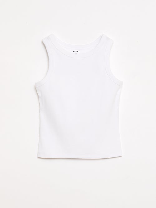 Ribbed Tank Top with Round Neck - Kiabi