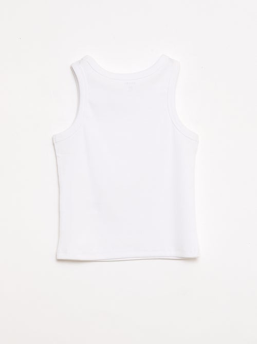Ribbed Tank Top with Round Neck - Kiabi